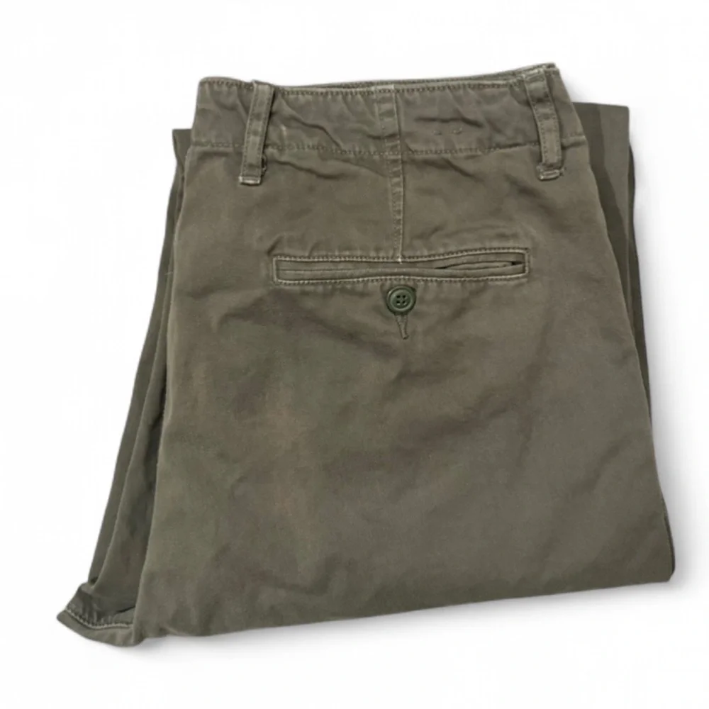 J. Crew Olive Green Cotton Twill Men’s Trousers Size W33 x L34
